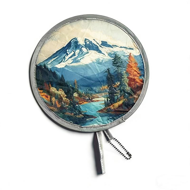 Round Folding Fan Easy to Pack Portable Cooling Solution for Summer Getaways
