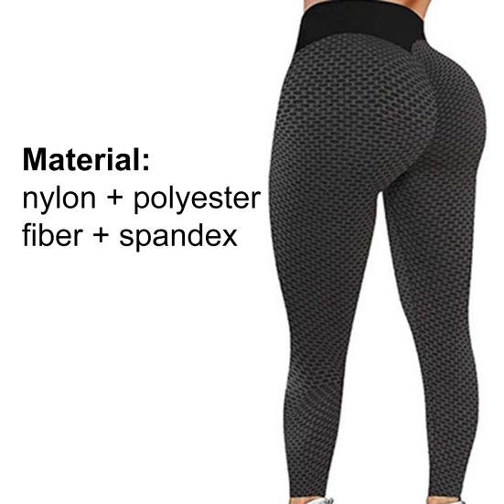 Stilvolle Damenhose mit Wabenmuster, Hüftlift, hohe Taille, dehnbare Skinny-Leggings, Hose für Yoga
