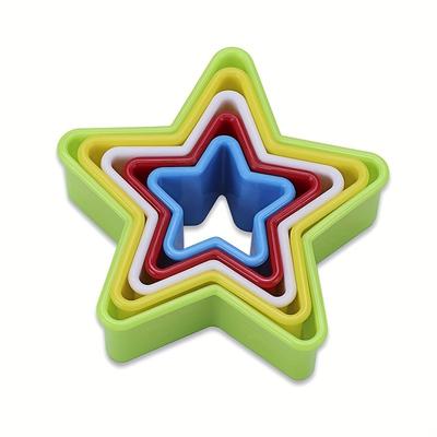 1Set, Star Shaped Cookie Cutters, Plastic Pastry Cutter, Pentagram Biscuit Molds, Baking Tools, Kitchen Accessories