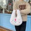 221 Winter new fashionable cute plush puppy handbag student shopping portable tote bag