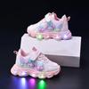Kids' Cartoon Luminous Sports Shoes - Spring/Autumn 2025 Princess-Style Comfortable Casual Running Sneakers
