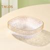 Spit Bone Dish Multi-function Thickened Base Light Luxury Style Translucent Storage Plate Home Supplies