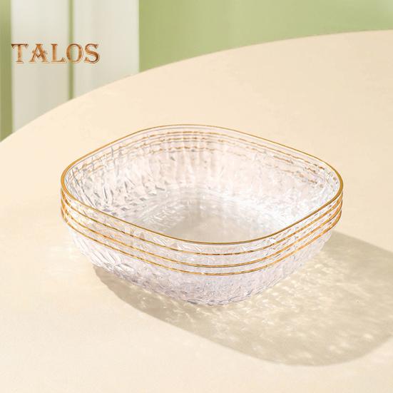 Spit Bone Dish Multi-function Thickened Base Light Luxury Style Translucent Storage Plate Home Supplies