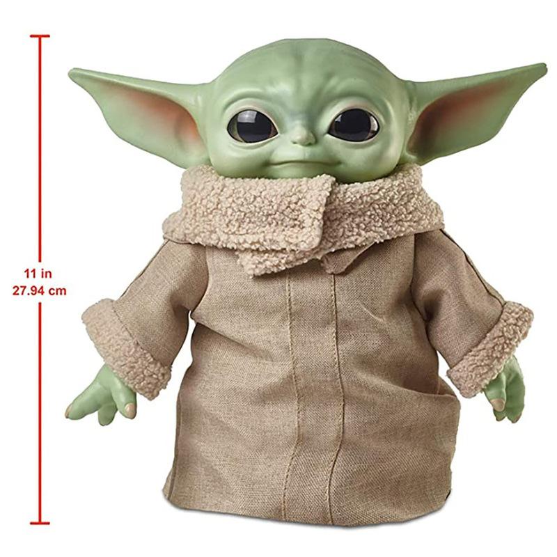 Anime 28Cm Baby Yoda Anime Starsd Wars Stuffed Doll Action Figures Toys Cute Yoda Doll Desktop Decor Collection Christmas Gifts