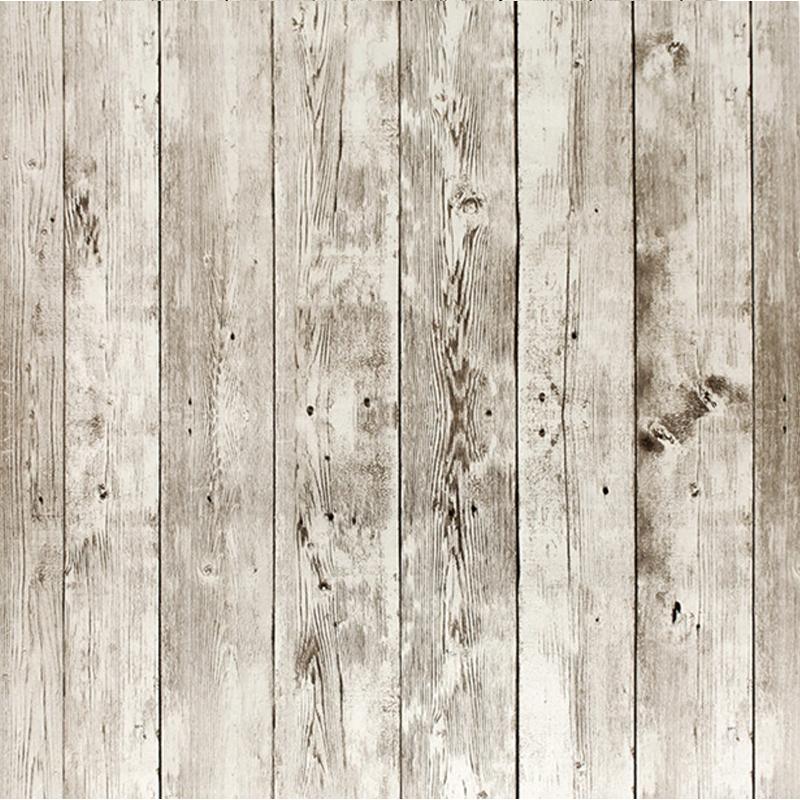 Ivory white retro imitation wood vertical pattern self-adhesive wood wallpaper detachable vinyl suitable for home decoration