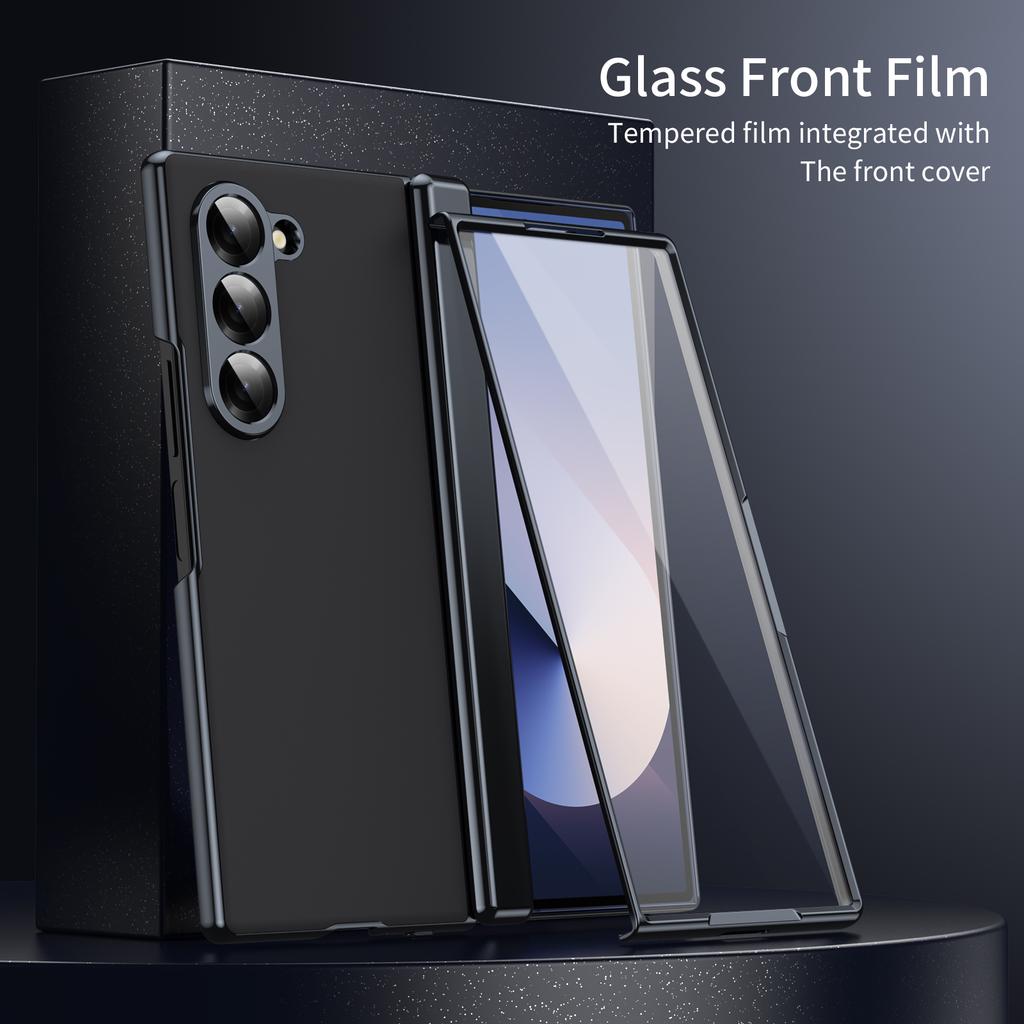 Anti-Fingerprint Matte Hinge Cover Case for Samsung Galaxy Z Fold 8 Ultra 5G Fold8 Fold7 Fold 7 6 4 5 3 Fold6 Tempered Glass