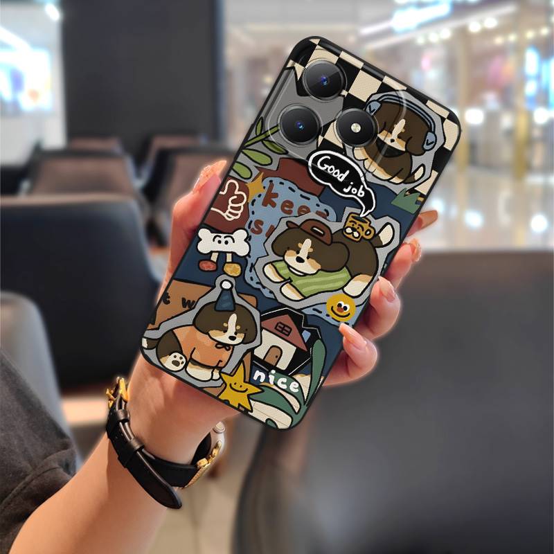 Full wrap Fashion Design Phone Case For Realme C63 4G/C61 4G Protective Cartoon Phone Pouch Anti-knock Anti-dust TPU