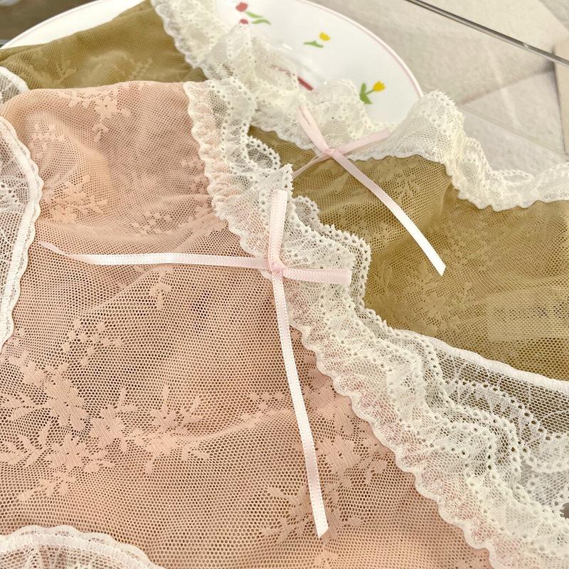 Damen-Unterwäsche, Spitzenhöschen, weich, sexy, schnell trocknende Mesh-Slips