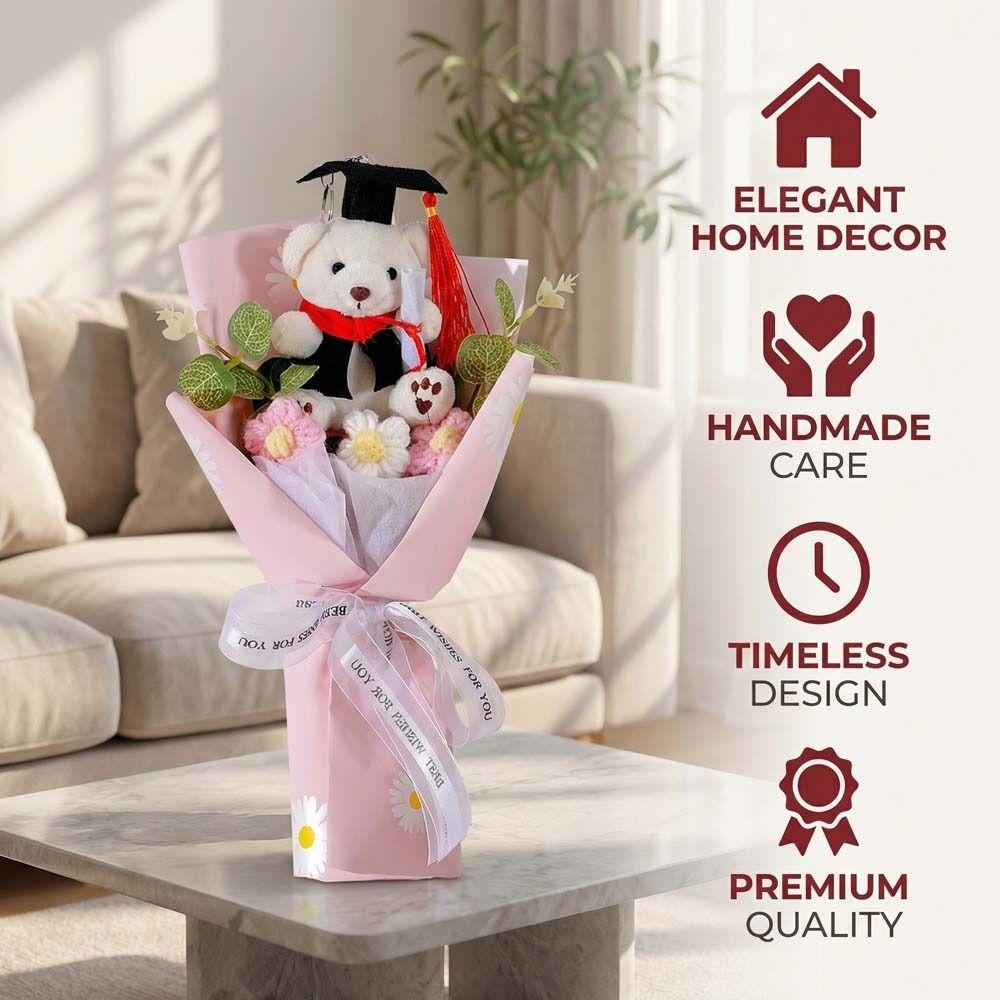 Cartoon Graduation Bear Plush Toy Stuffed Simulated Bear Doll Bouquet  Graduation Gifts