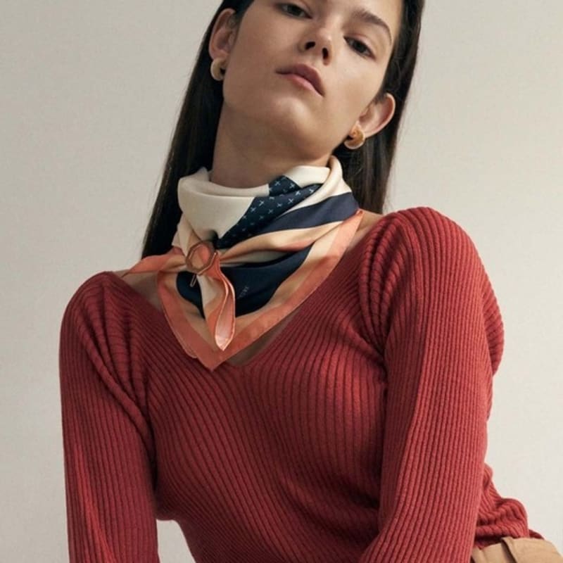 Saint Luxure Women's Petite Mini Silk Scarf Clover SL20FMSCV