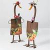 Moderne Entenkunst Eisen Gartenskulptur Mit Tierdesign Für Hof Und Terrasse