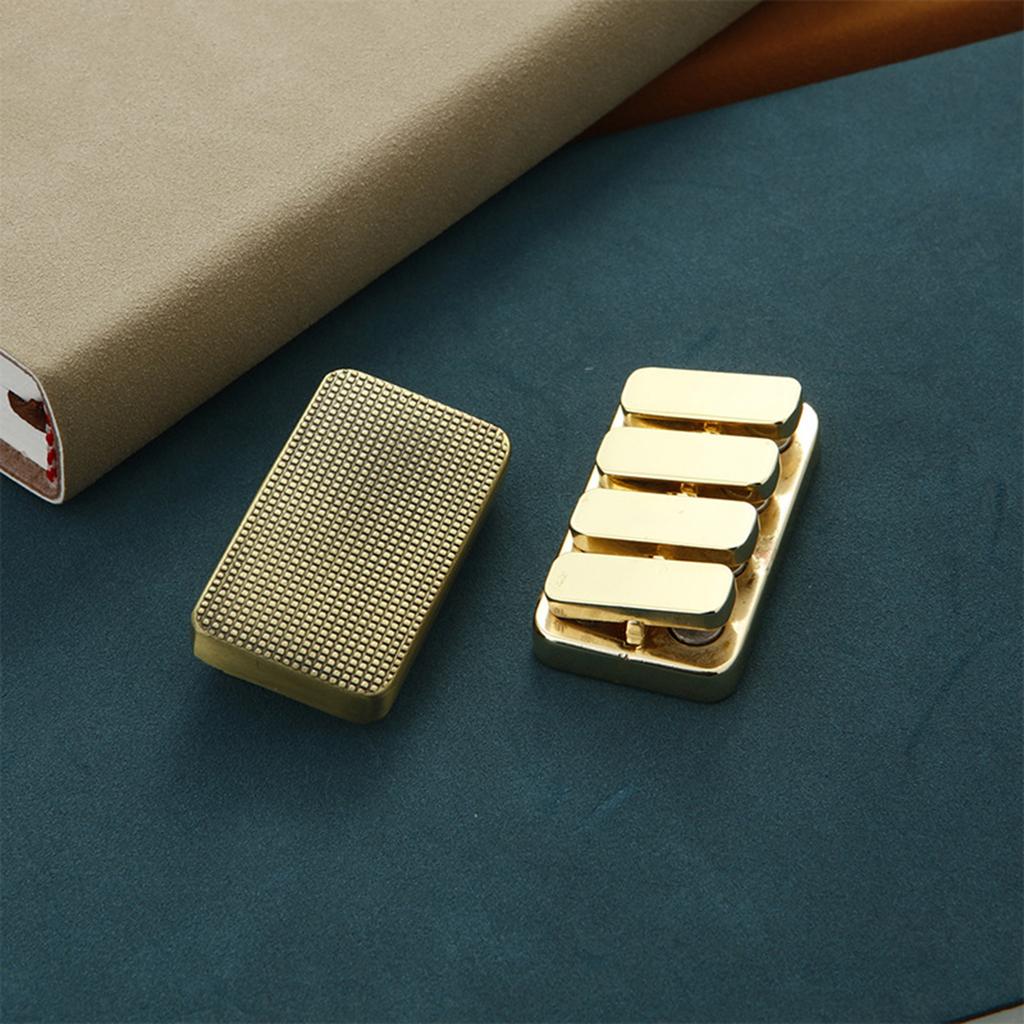 Metal Fidget Clicker Rectangle Shape Stress Relief Toy Classroom Office Desk Toy Golden Rectangle Fidget Piano Keys