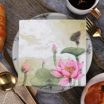 Servilletas desechables de 2 capas con diseño floral, 33 x 33 cm, 20 unidades por paquete