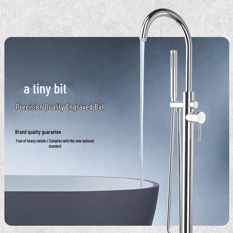 European Style Floor-Standing Bathtub Faucet with Hand Shower