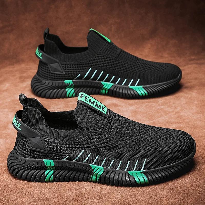 Herren Vulkanisierte Schuhe Mesh Herrenschuhe Leicht Bequem Herren Sneaker Herbstmode Slipper Flats Schuhe Männliche Slipper