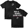 USMC Marines Smärta Är Svaghet Patriotisk Träning Män Bomull Grafisk T-shirt
