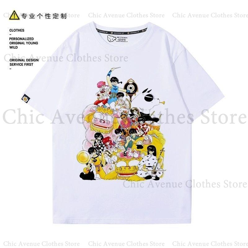 Anime Ranma Series Print Tshirt Short Sleeve Tee Summer Tops Casual Tshirt for Unisex Women Clothes for Unisex Women Daily Tshirt