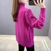 Women's Sweater Autumn and Winter Clothes Thickened High Neck Fried Dough Twists Blouse Women's Knitting Base Coat Winter