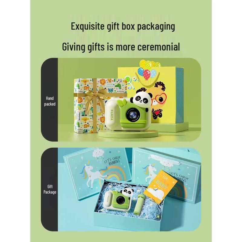 HANDUNYOU Cute Bear Kids Toy Camera Set