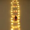 LED Ladder Lights Christmas Decorations Outdoor Courtyard Garden Santa Claus Climbing Ladder Light for Holiday Decoration
