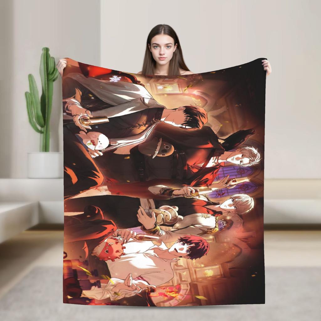 Love and Deepspace Sylus Game Blanket Plush Vintage Warm Throw Blankets for Coverlet Autumn/Winter