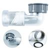 Kitchen Drain Valve Anti-odor Check Valve Plumbing Repairs Plumbing Solution Transparent Gray Bending Head Design PP Material