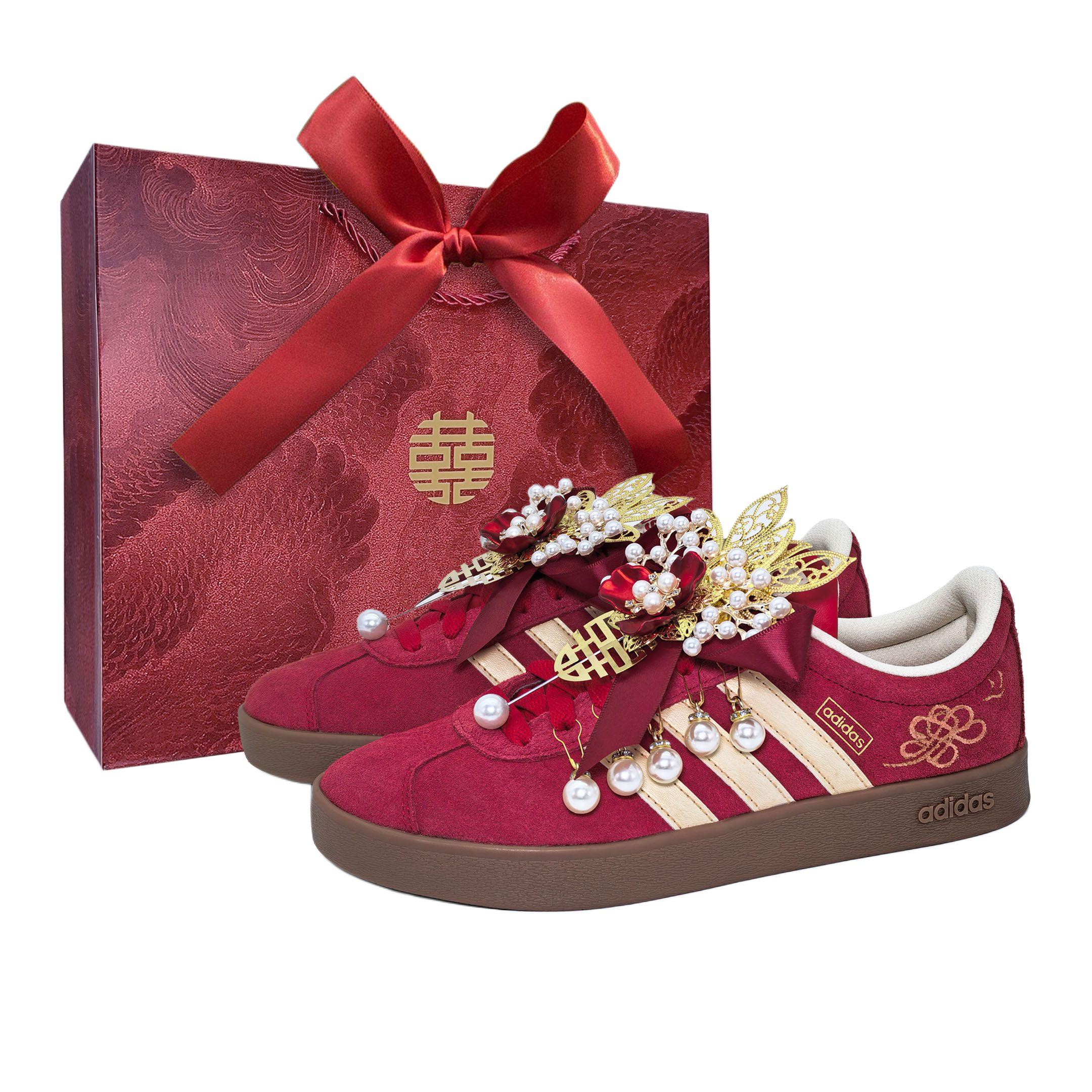 

Adidas Vl Court Classic Love Forever Abrasion Resistant Low top Skateboard Shoes Unisex KK3774(team488- 2) 37⅓