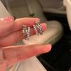 Fashion Metal C-Shaped Earrings For Women Exquisite Zircon Earrings Party Zircon Accessories