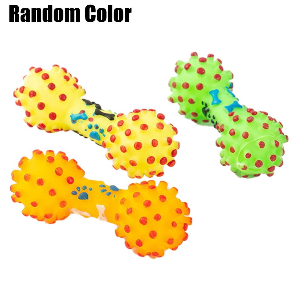 

Игрушка для жевания для собак из натуральной резины, безопасная и экологичная игрушка, устойчивая к укусам для чистки зубов, гибкая H0U0 dumbbell-1pcs