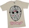 Friday the 13th New Adult T-Shirt - Giant Mask Over Logo