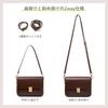 MFFOR Shoulder Bag Genuine Leather Womens Compact Comes 2 Straps 450g Lightweight Can Fit Long Wallet High-Quality Appearance