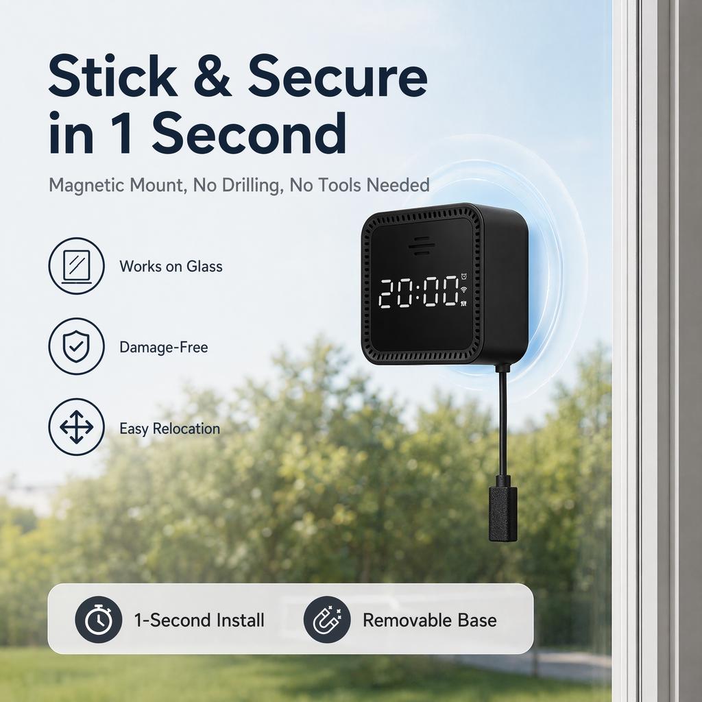 Smart Window Camera HD 5MP 5G WIFI Camera Clock Display Bidirectional Intercom Night Vision Indoor Safety Camera TUYA APP