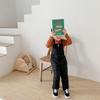 2026 Kids' Down Cotton Pants: Warm Autumn/Winter Overalls for Boys & Girls, Solid Colors.