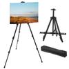 PATIKIL Painting Easel Stand, 17" To 66" Adjustable Aluminum Metal Tripod Artist Display Easel for Table/Flow Painting, with Portable Bag, Black