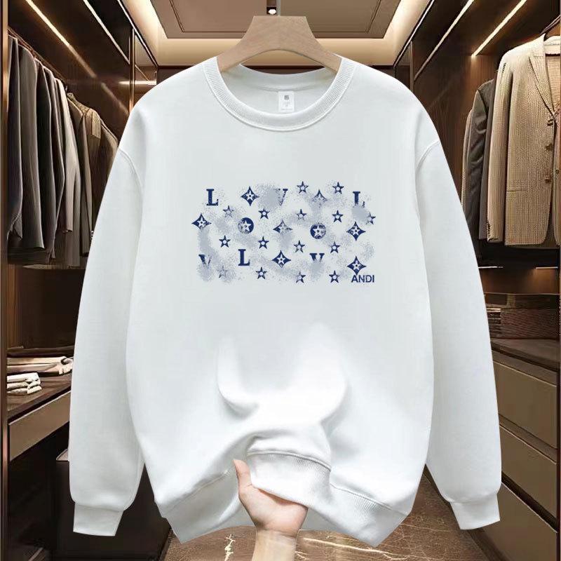 

2025 Men s Trendy American Style Round Neck Long Sleeve Casual Printed Hoodie 4XL