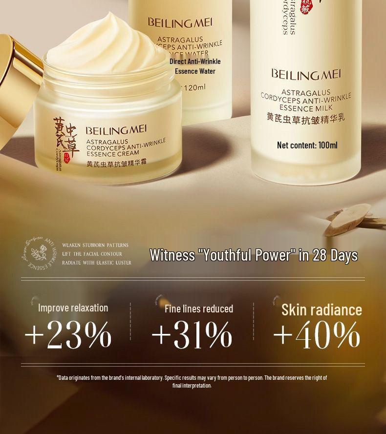 Old Brand Astragalus Anti-Wrinkle Set: Firming, Hydrating, and Nourishing for Smooth, Tender Skin