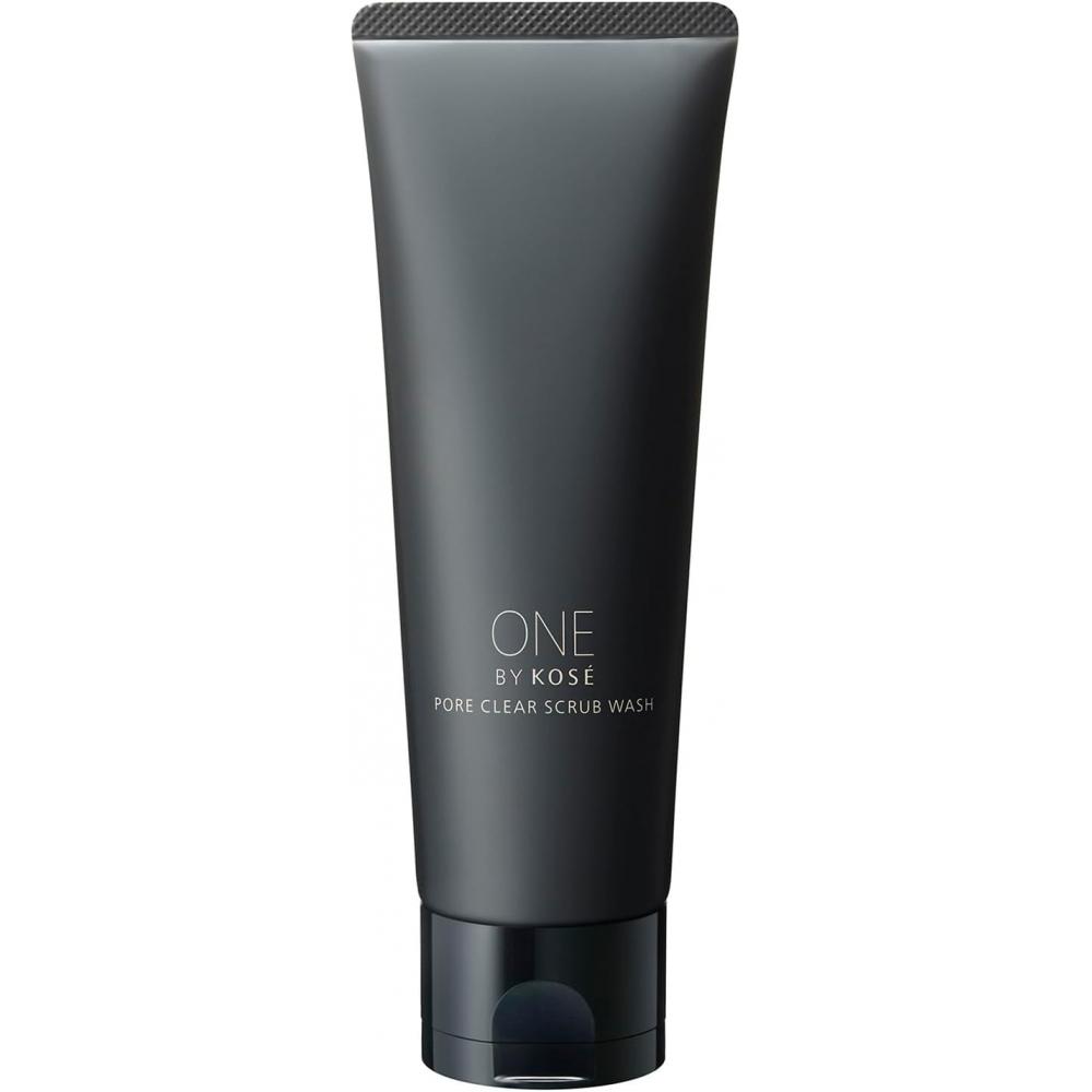 One By Kose  One By Kose  Face Wash Pore Clear Scrub Wash 130g Keratin Plugs Hyaluronic Acid 1  Main Unit