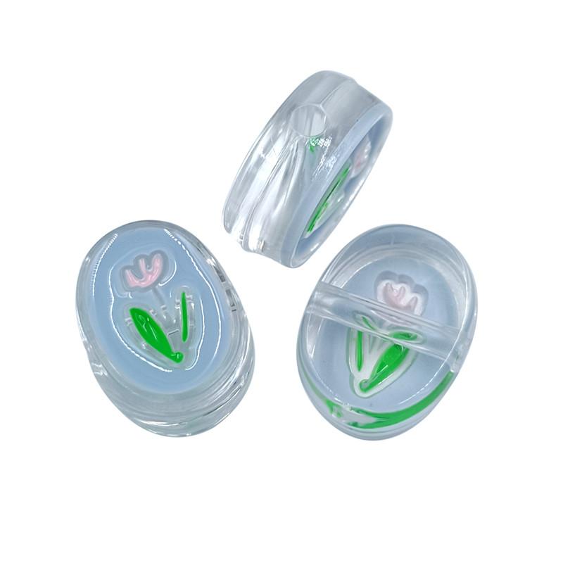 Kreativ für Schmuckherstellung 3 Stück Blume Hundeform Acrylperlen Anhänger Halskette Armband Großhandel DIY Fundstücke