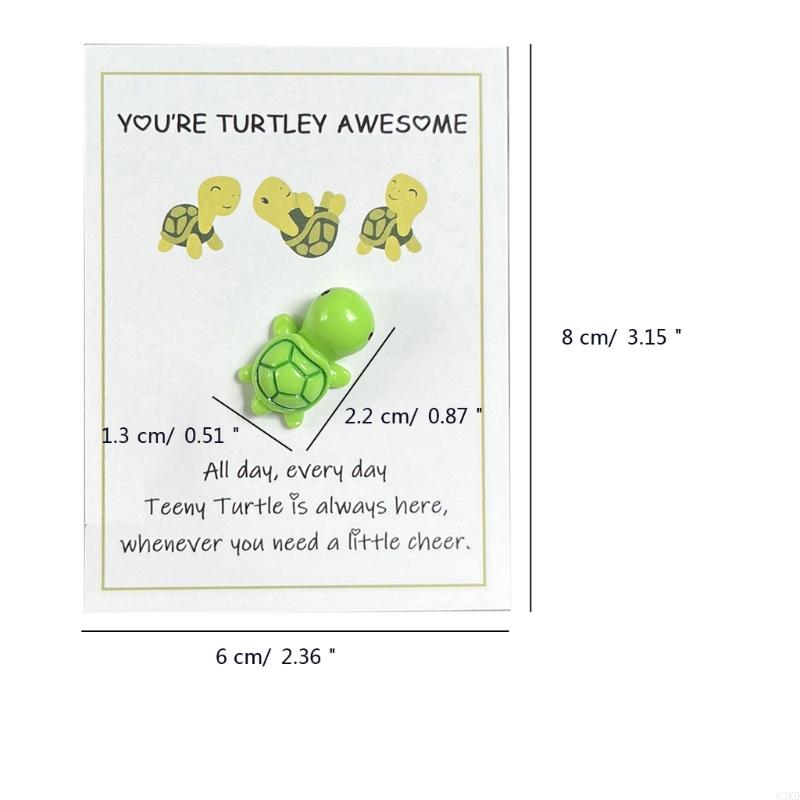 62KD Turtles Pockets Hug Decorations With Greeting Card Distance Social Gift Birthday
