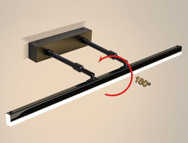 Nordic Minimalist Bathroom LED Telescopic Mirror Cabinet Vanity Light, Three-Color Wall Light for Bathroom.