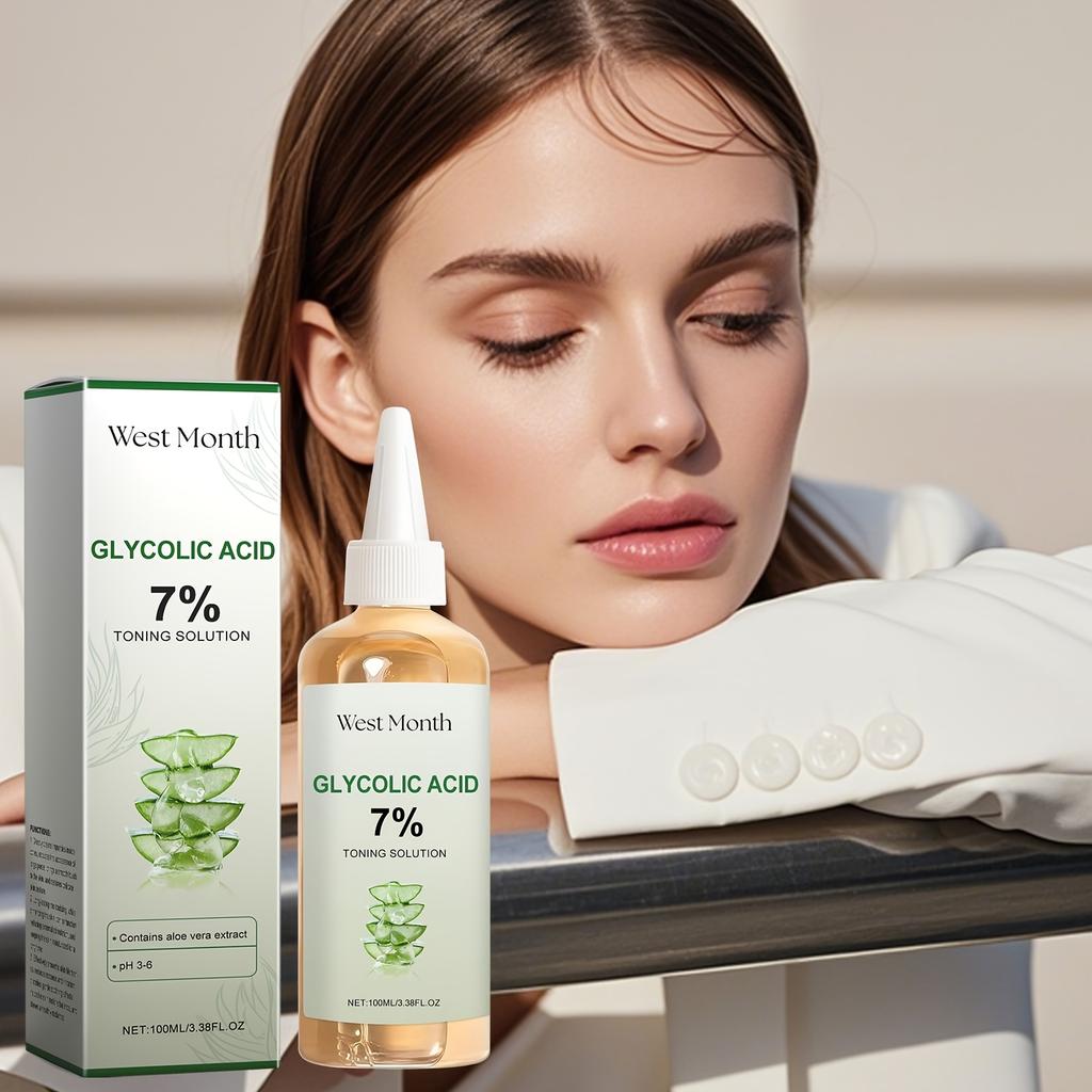 Glycolic Acid 7% Toning Solution Lighten Wrinkles Acne Shrink Pores Lifting Glowing Firming Nourish Repair Facial Toner Essence