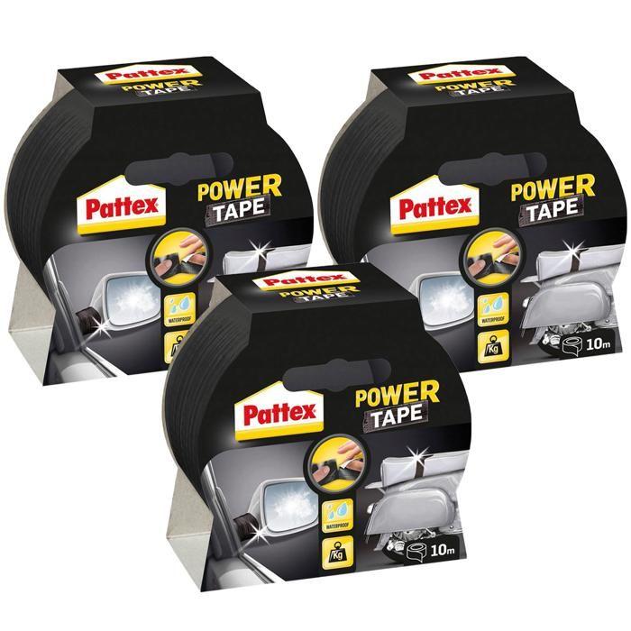 Ruban adhésif - Pattex - Power Tape - 48 mm x 10 m - Noir - Ultra résistant et imperméable