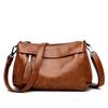 Nieuwe Damesmode Handtassen Retro Effen Kleur PU Lederen Schoudertas Onderarm Tas Casual Vrouwen Hobos Crossbody Handtassen Draagtas