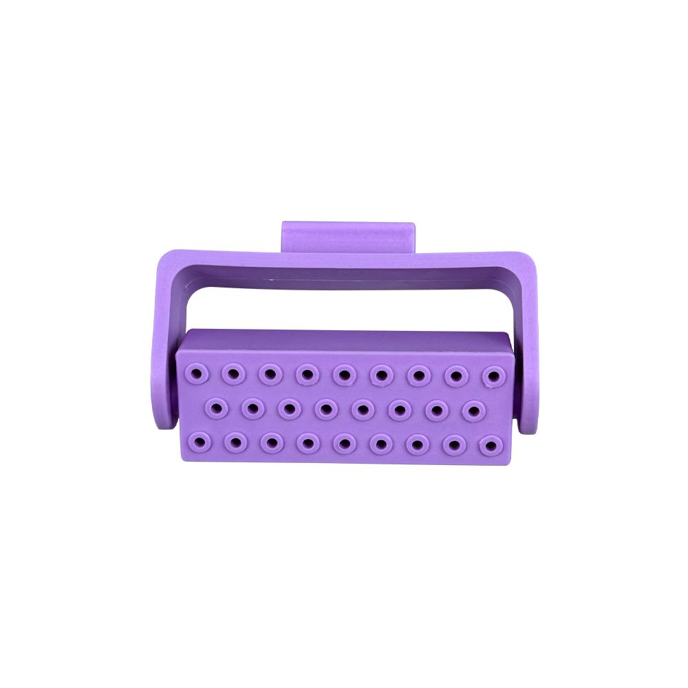 26 Holes Autoclavable Plastic Dental Bur Holder For High/Low Speed Burs Endo Files Hand Rack Drill Stand Block Disinfection Box
