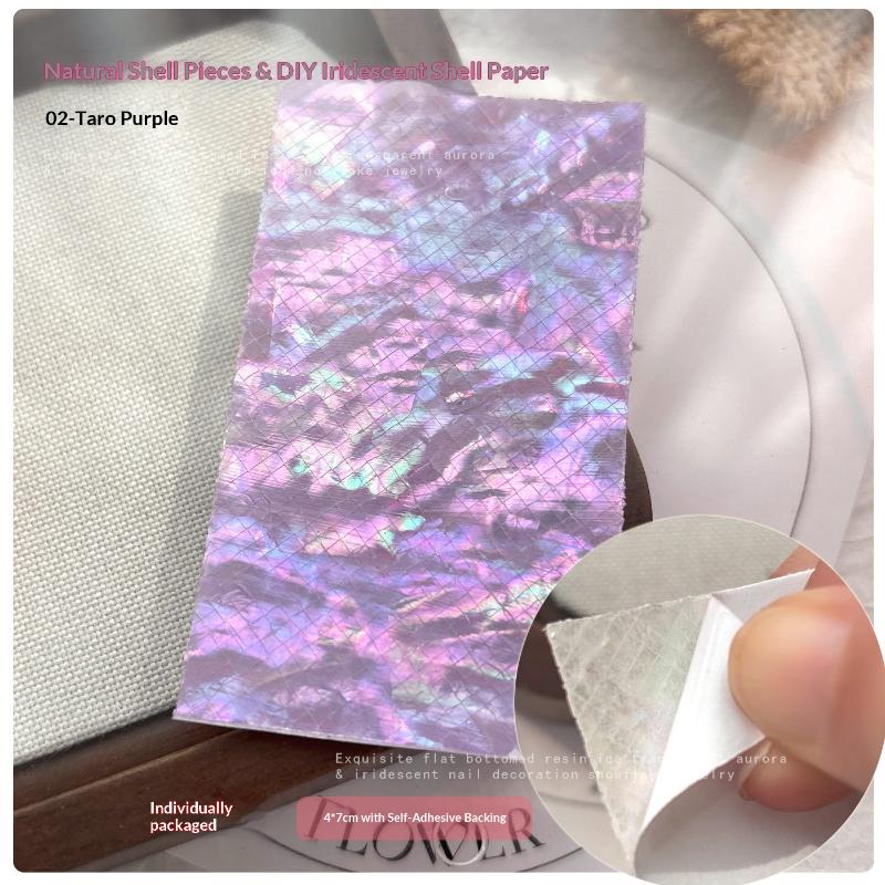 Luxury Shell Nail Charms, Elegant & Colorful Self-Adhesive Decals for an Upscale Manicure Look, DIY Nail Accessories