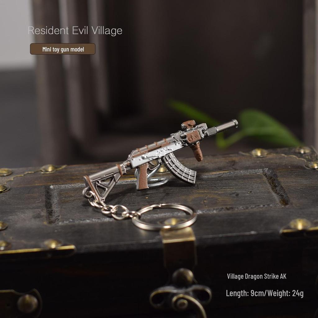 Resident Evil 8 Pendant - Dragon's Breath Rifle Model Keychain