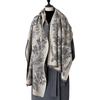 Retro Plants Mori Landscape Scarf Shawl High Sense Women's Imitation Cashmere Warm Scarf Women