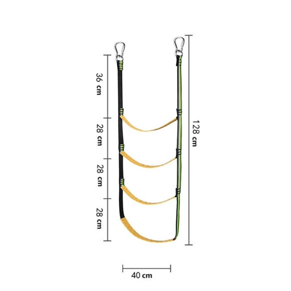 4 Step Boat Rope Ladder Folding Marine Rope Ladder Portable Rope Boarding Ladder Reusable Boat ladder for Inflatable Boat Kayak