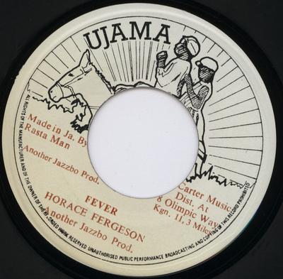 7inch Record HORACE FERGUSON  Fever NONE Ujama 1984 Jamaica Reggae Ska  Dub Used