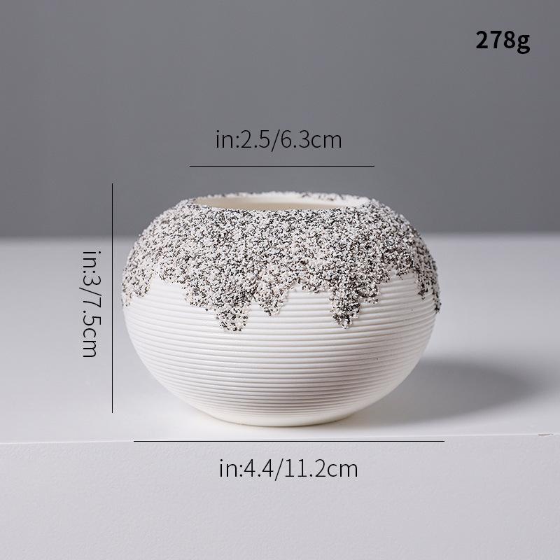 Nordic Ceramic Vase Minimalist Home Decor Luxury Flower Arrangement Faux Floral Centerpiece